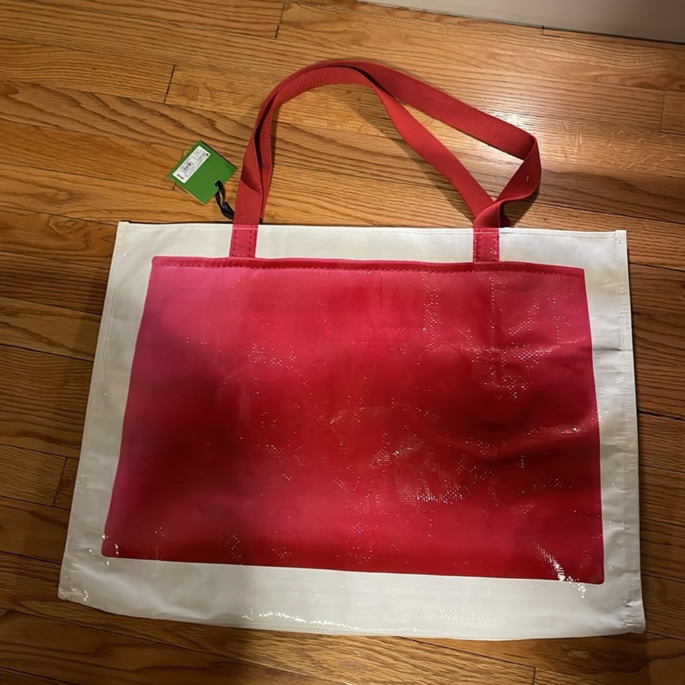 Kate Spade x target Red iconic handbag Stylish reusable Tote Bag nwt - Picture 4 of 4